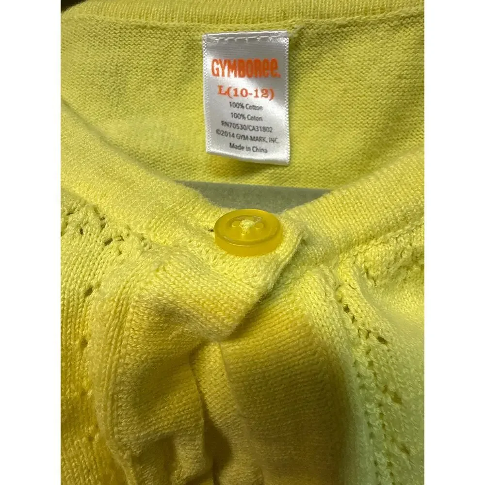 Gymboree cardigan sweater - yellow - size LARGE 10/12